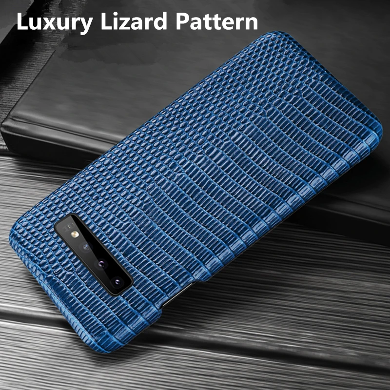 S10 Lizard Structure Genuine Leather Case for Samsung Galaxy S10 Plus Real Leather Back Cover for Samsung Galaxy Note 9 Note 8