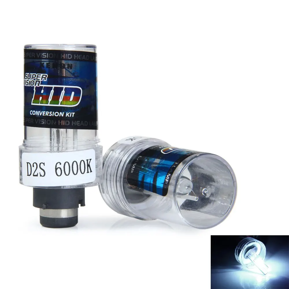 2pcs D2S Super Bright 6000K 3600lm White Light HID Xenon Lamp Car
