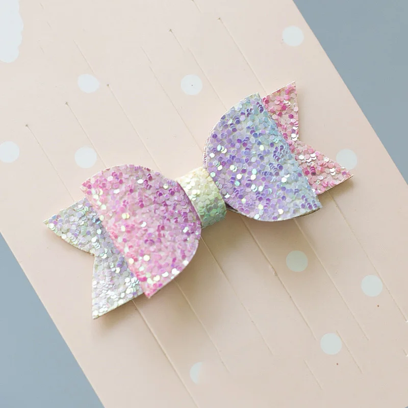 2pcs Handmade Mini Sequins Hair Bows