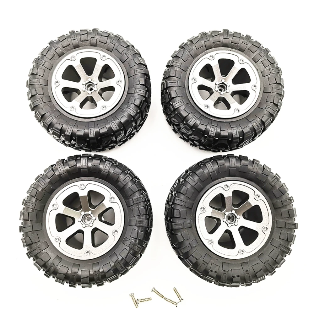 4Pcs Plastic RC Car Tires Wheels Rims Set for WPL B 36 B 14 B 24 3