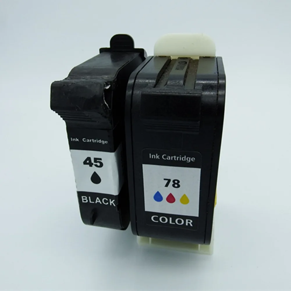 

2 pcs1 Set Compatible ink Cartridges For Hp45 HP78  Hp 45 HP 78  C51645A C6578D for HP  Deskjet 1180c/PhotoSmart 1115 printer