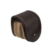 Tourbon Canvas Fishing Storage Reel Case Classic Design Fly Fishing Game Pouch