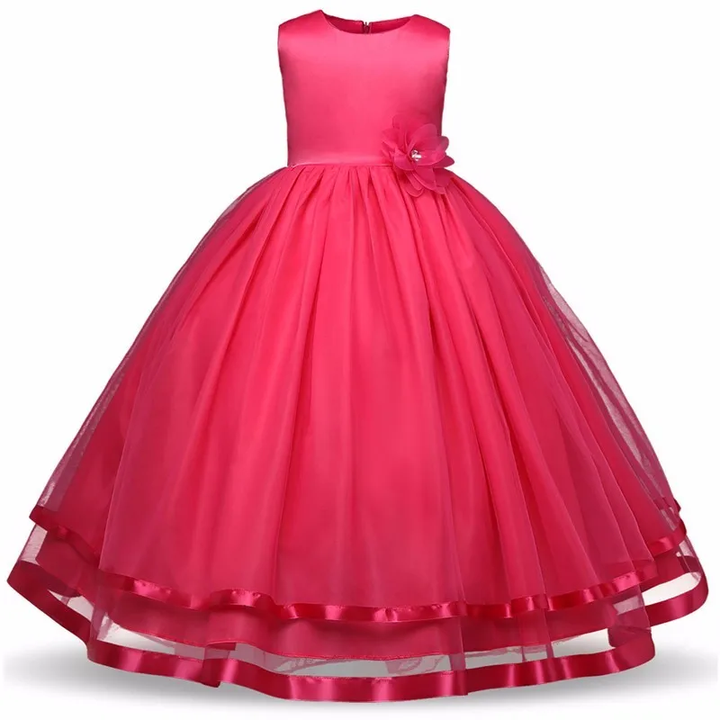 Flower Girls Dresses Children Princess Pageant Formal Wedding Dress Party Kids Clothes Girls