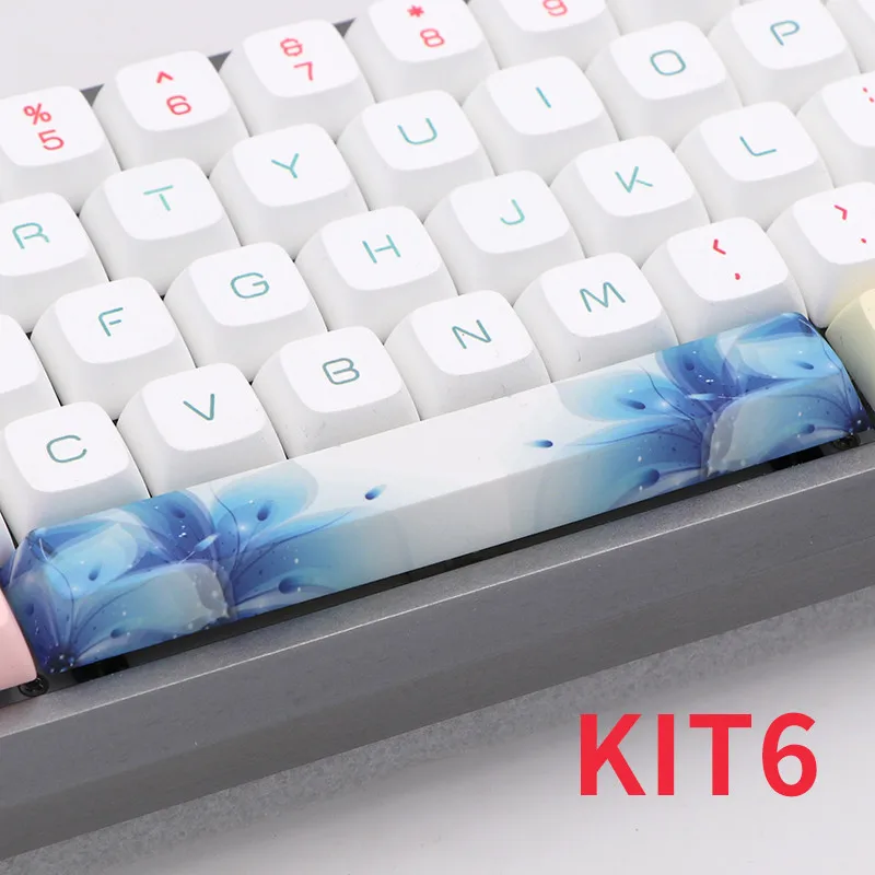 Five sides Dye-subbed PBT Spacebar 6.25U cherry profile keycap for DIY mechanical keyboard