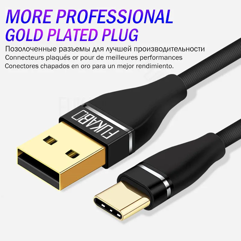 Usb-кабель для быстрой зарядки 3A type C для samsung A50 S8 S9 S10, зарядный кабель для Xiao mi Red mi Note 7 mi 9, кабель для мобильного телефона