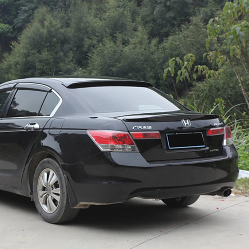 Черный спойлер на крышу для Honda Accord 2008 2013 высококачественный АБС пластик задний