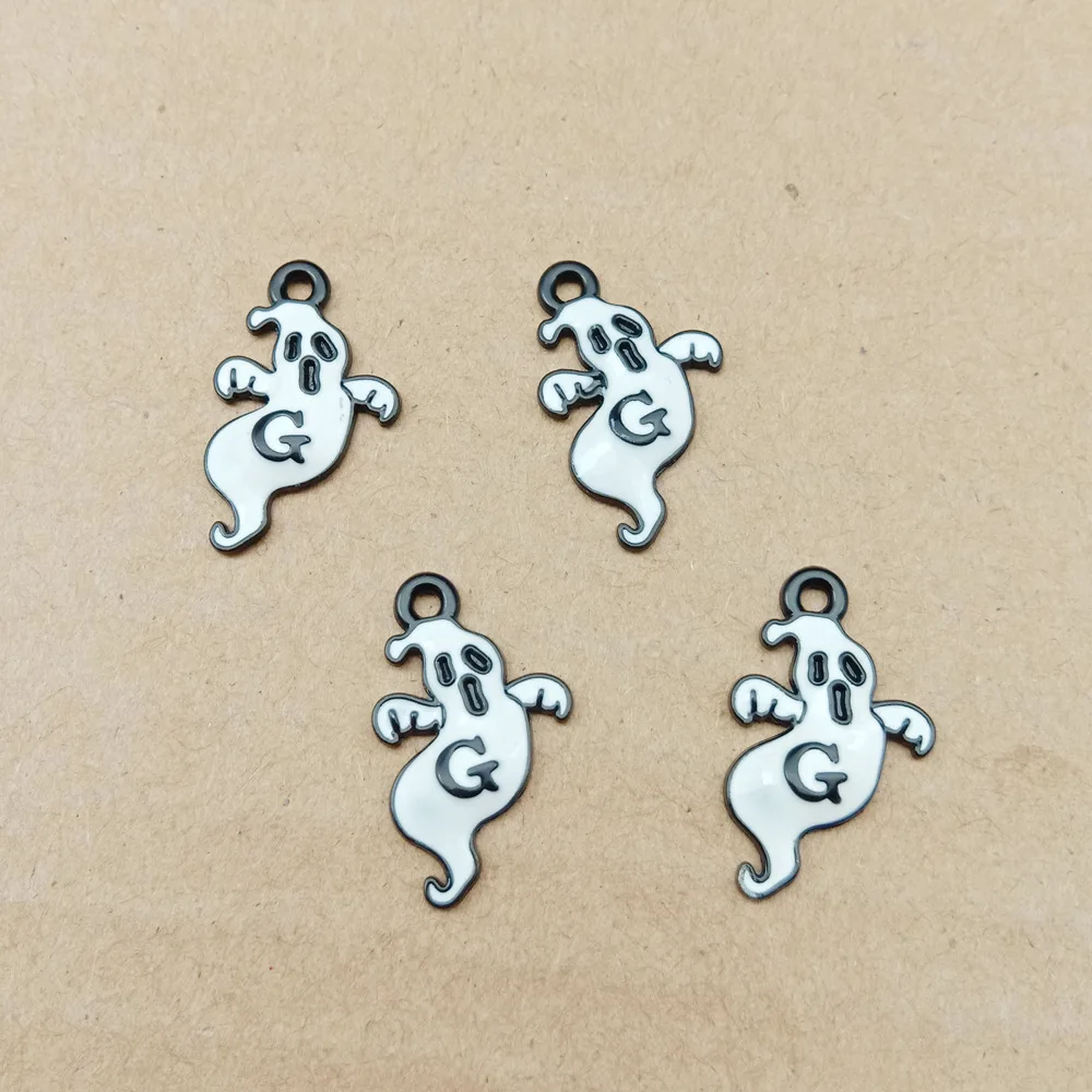 

10pcs 11x20mm ghost charm for jewelry making earring pendant bracelet charm fashion charms enamel charms