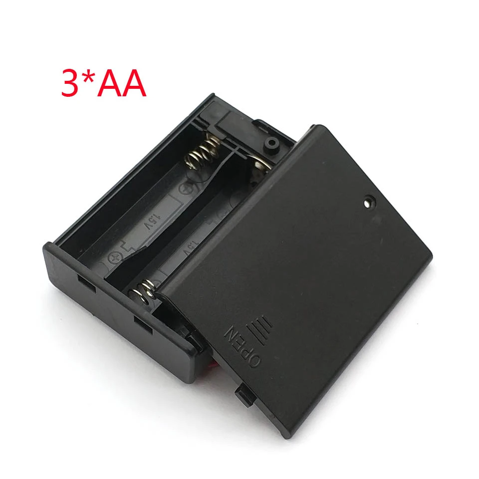 Nero 3 Aa Battery Case Holder Box Con Interruttore Di Nuovo 3 Aa 2A Battery Case Holder Box Con Interruttore 4.5V