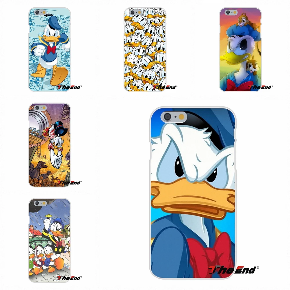 

For iPhone X 4 4S 5 5S 5C SE 6 6S 7 8 Plus Galaxy Grand Core Prime Alpha Cute Cartoon Donald Duck Art Soft Case Silicone Cover
