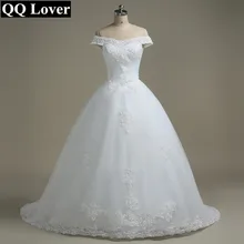 QQ Lover свадебное платье с открытыми плечами Vestido De Noiva свадебное платье с вырезом лодочкой