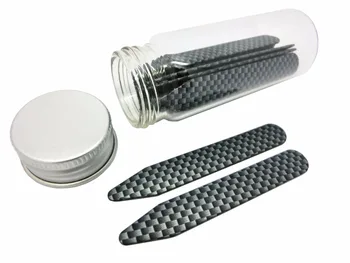

SHANH ZUN 16 Pcs ABS Hard Plastic Collar Bones Wood Texture in Clear Glass Bottle 2.37"