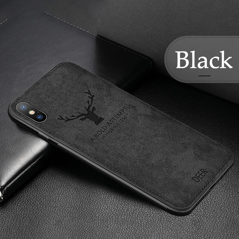 

Luxury Soft Cloth Case For iPhone 7 8 6 6S Plus X XR XS Max SE 5S 5 Case For Samsung Galaxy S8 S9 Note 8 9 Shockproof Case Shell