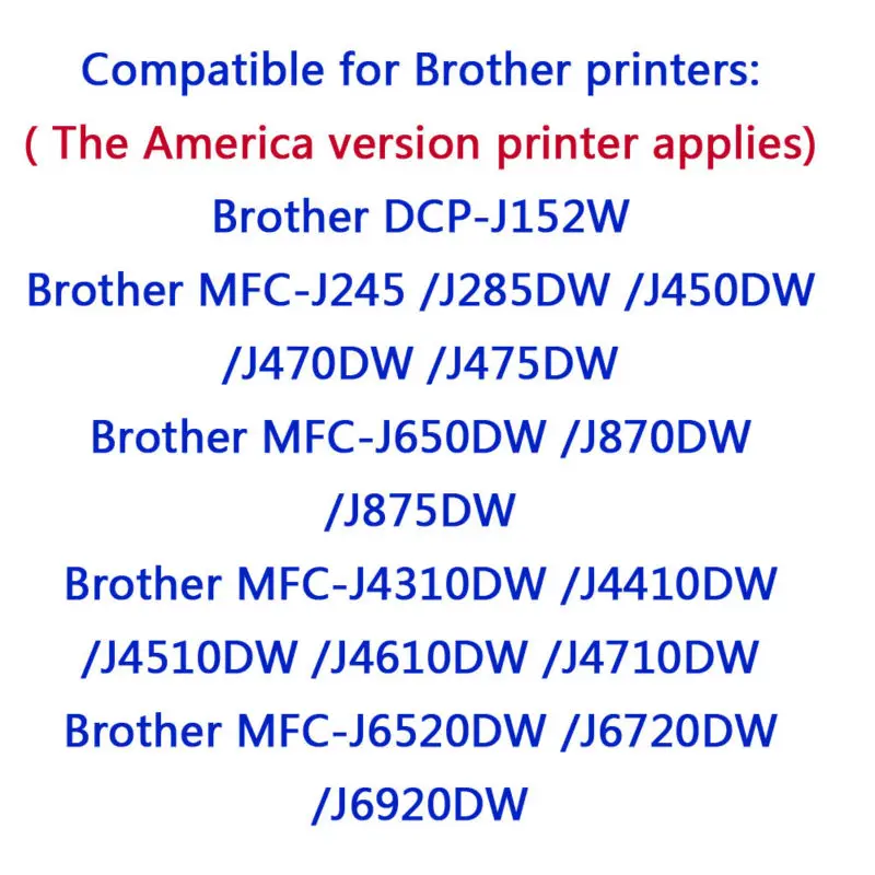 Упаковка из 10 шт. совместимый чернильный значение комбо для Brother LC103 XL LC101 LC103XL LC101XL