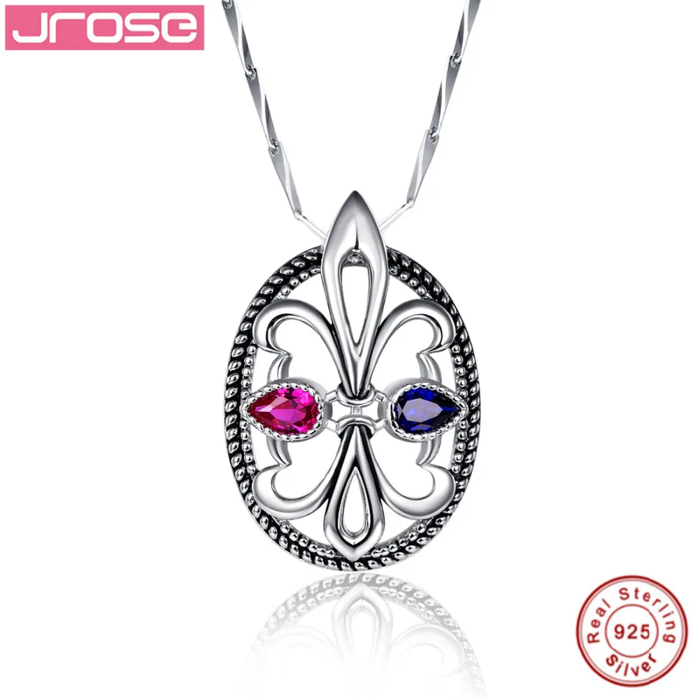 

Jrose Hot pear shaped cutting lab creates red and Solid 925 Sterling Silver Pendant Gift boxes, Hot explosion jewelry, no chains