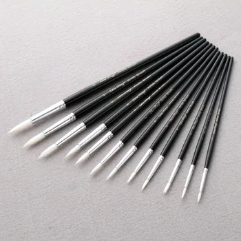 

12PCs/set Painting Drawing Tool Paint makeup Brushes new Nylon aluminum Acrylic Painting brush set For Watercolor Oil Painting