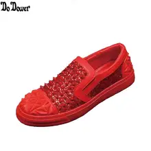 Рекламная акция! Новые весенние брендовые Модные мужские туфли в стиле панк, с шипами, с заклепками, с шипами замшевые остроконечные лёгкие кожаные туфли повседневная обувь под платье; большие размеры 38-43