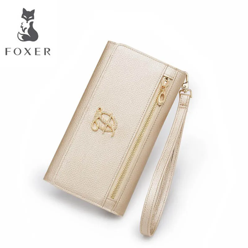 Женский кошелек FOXER длинный кожаный с пряжкой 2019|designer purse|fashion pursepurse designer |