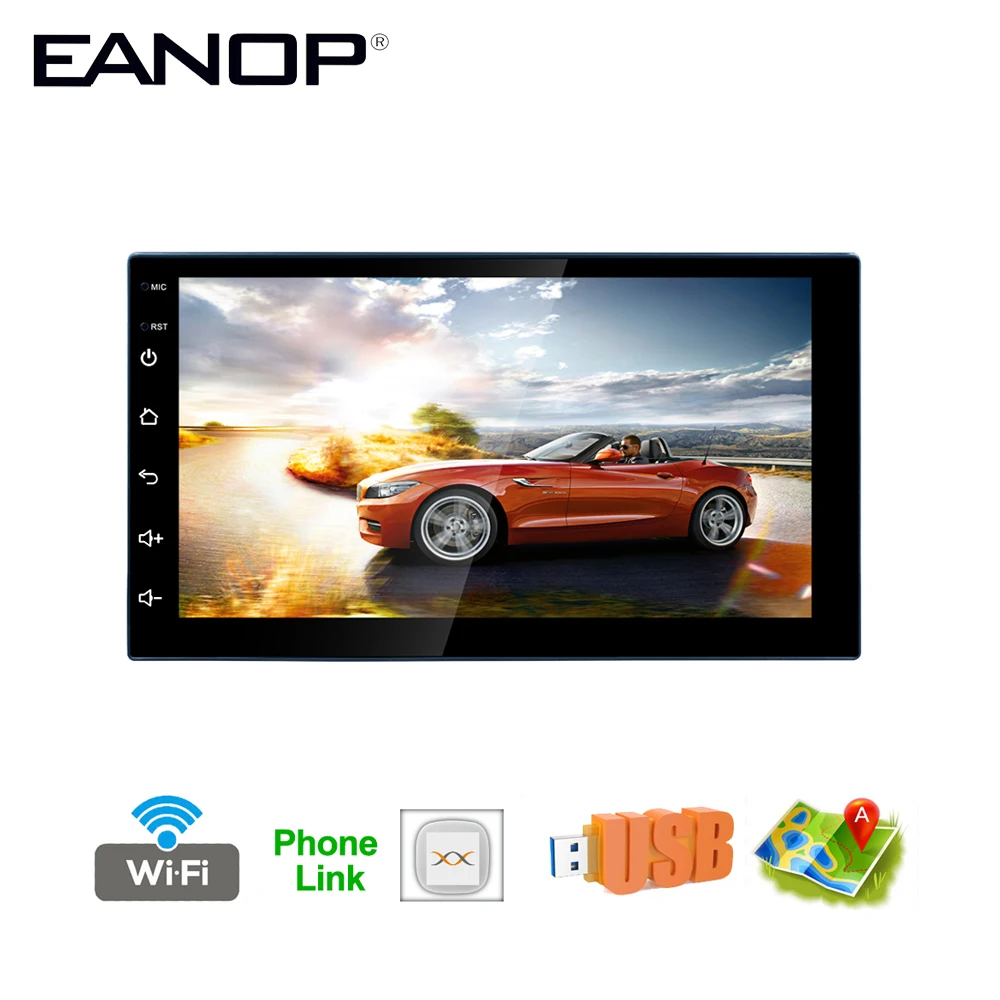 

EANOP Car mp5 Player 7" Touch Screen 2 Din Quad Core Android 8.1 Wifi Car Video Player Navigation 1G+16G