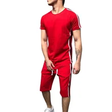 MJARTORIA Мужские спортивные костюмы для хип-хопа Летняя футболка с коротким рукавом и шорты Спортив