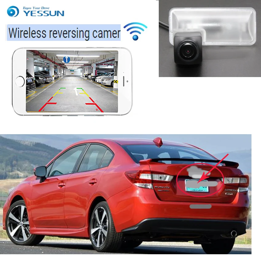 3   wireless Rear View Camera For Subaru XV VX Crosstrek Impreza 2011-2019 Reverse Camera CCD Night Vision license plate camera