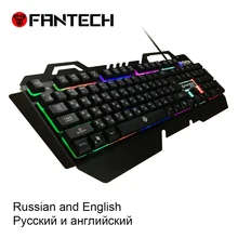 FANTECH K610 Russian and English Membrane Waterprof Gaming Keyboard RGB 104 Keys LED Light Keyboard 19