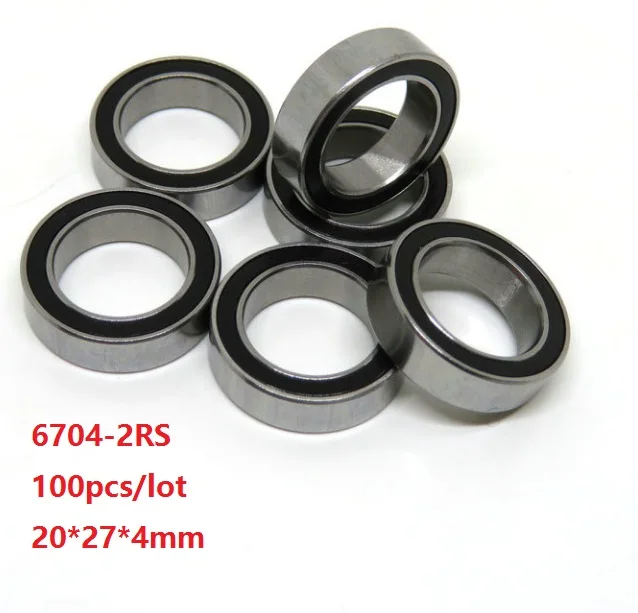 10pcs 6704-2RS 6704RS 6704 2RS 20x27x4mm Rubber Sealed Deep Groove Ball Bearing 