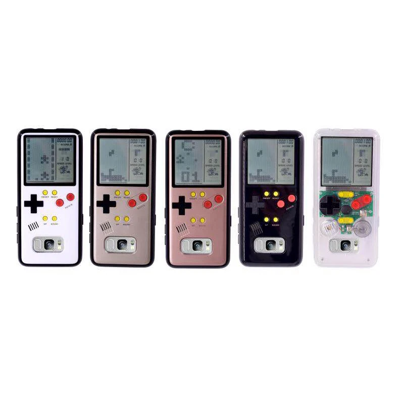 

Handheld Game Players For Tetris 2 IN 1 Phone Case For Samsung S8 Portable Phone Classic Game Player Protector Cover For Samsung
