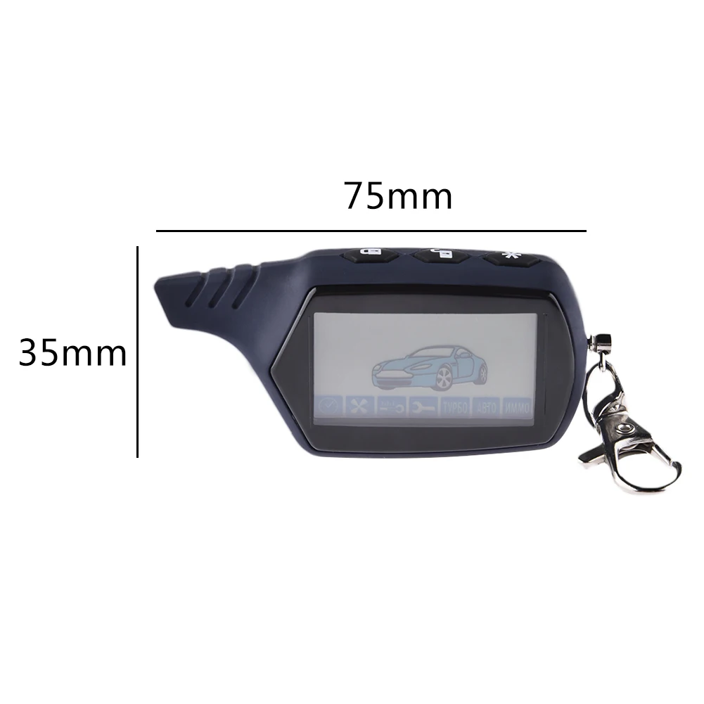 LCD Remote Controller 2 Way Car Alarm Key For Starline 91 Engine Starter Starline A91 Fob Keychain Body Remote