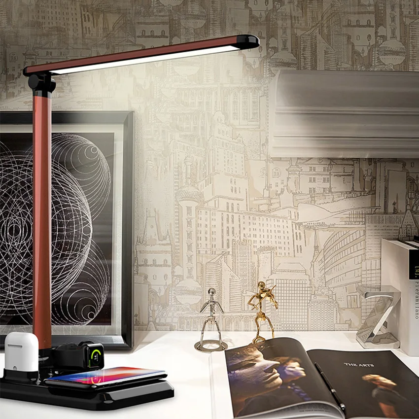  QI Wireless Charger Table Lamp LED Desktop Wireless Charging Station For Apple Watch Airpods IPhone - 1000007804454
