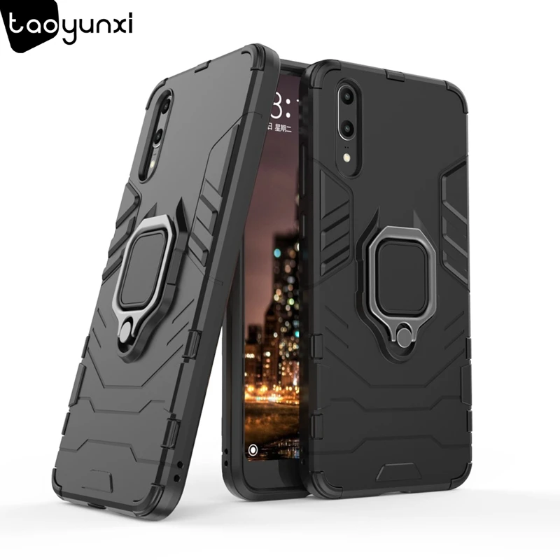 

TAOYUNXI Cases For Huawei P20 Lite nova 3E Covers For Huawei P20 Pro Plus P20plus Case FingerRing Hard Bags Iron Man Housings