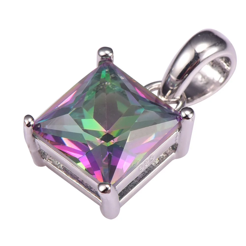 

Hot Sale Rose Rainbow Crystal ZirconPendant 925 Sterling Silver Free Shipping Newest Fashion Attractive Jewelry Pendant PP38