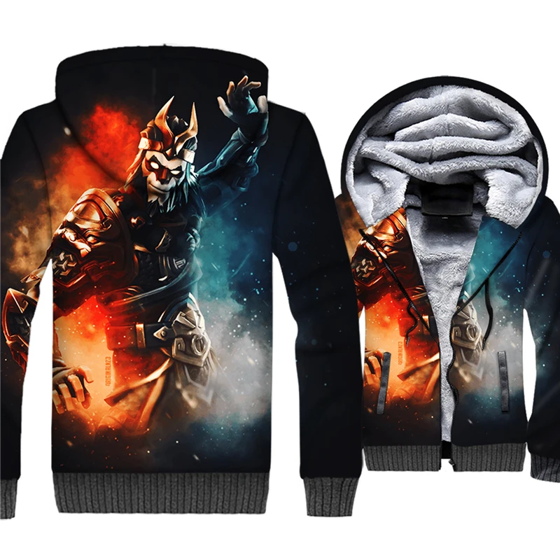 Fans Wear Battle Royal Hero Sweatshirt Zipper Hoodies Cosplay Costume Anime Gaming Battle Night Unisex Winter Hoodie Casual Coat
