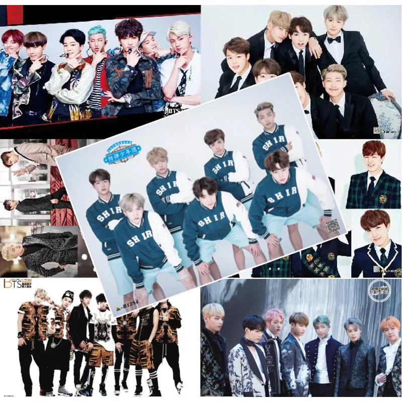 8 قطعة/المجموعة تصاميم مختلفة bts ملصق الحائط ملصقات الحائط غرفة نوم ديكور المنزل ورق الطباعة الفتاة الصور الهدايا