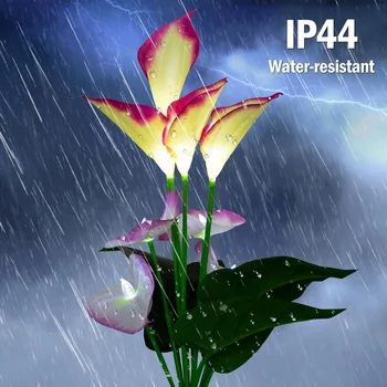 

LED Outdoor Solar Light Callalily Flower Fairy 8 LEDs Waterproof Solar Lamp Lawn Lamp Garden Nightlight For Patios Yard Decor