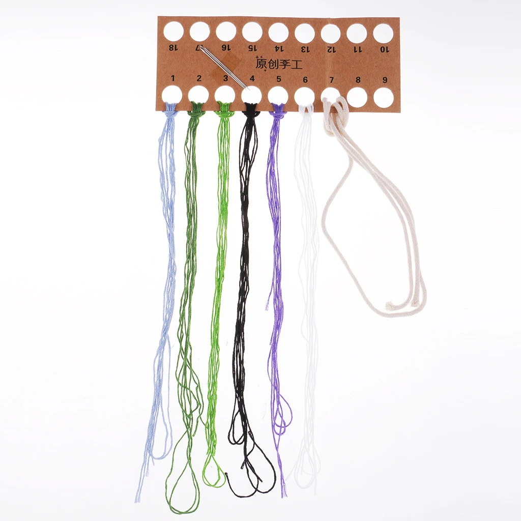 DIY Embroidery Cross Stitch Kit Pouch Canvas Drawstring Bag Handmade Needlework