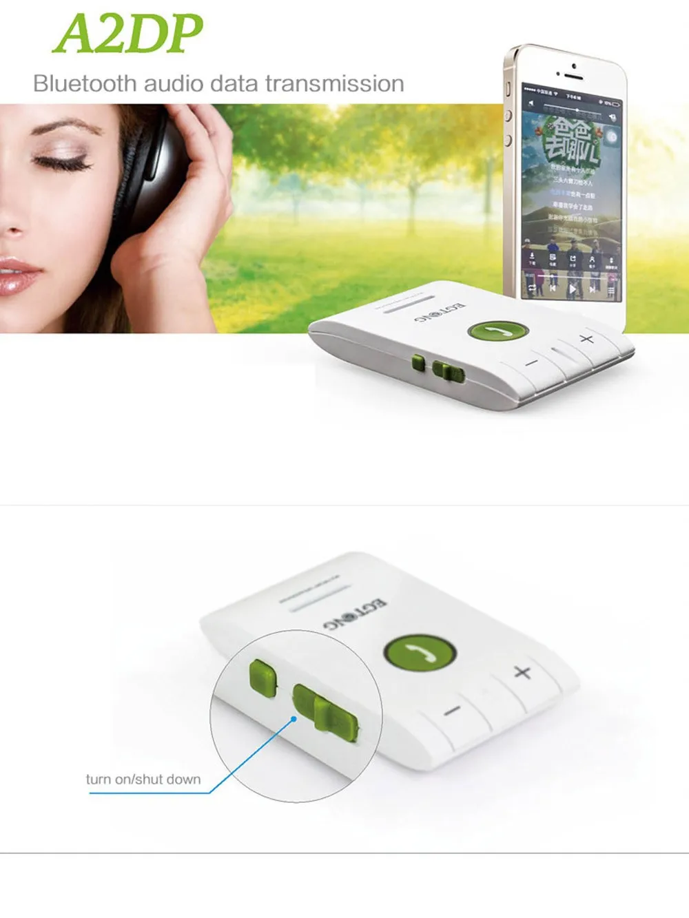 Bluetooth fm-передатчик автомобильный стерео MP3 музыкальный плеер аудио адаптер с поддержкой громкой связи подключение двух мобильных телефонов