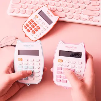 

1Pcs Small Fresh Portable Calculator Cute Mini Student Candy Color Arithmetic Portable Computer Office