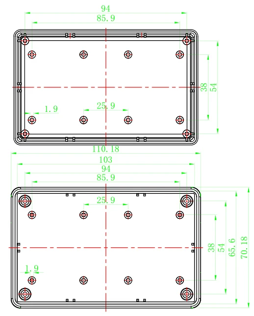 plastic enclosure for electronics control box szomk diy enclosure junction box plastic housing small abs instrument enclosure distribution box black plastic box enclosure electronics case  (1).jpg
