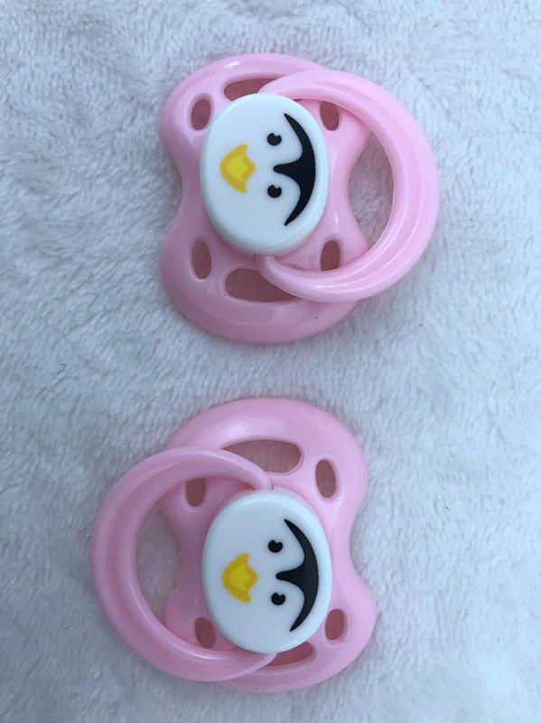 2PCS Reborn Baby Doll Bear Magnetic Dummy Pacifier Dolls Supplies Accessories
