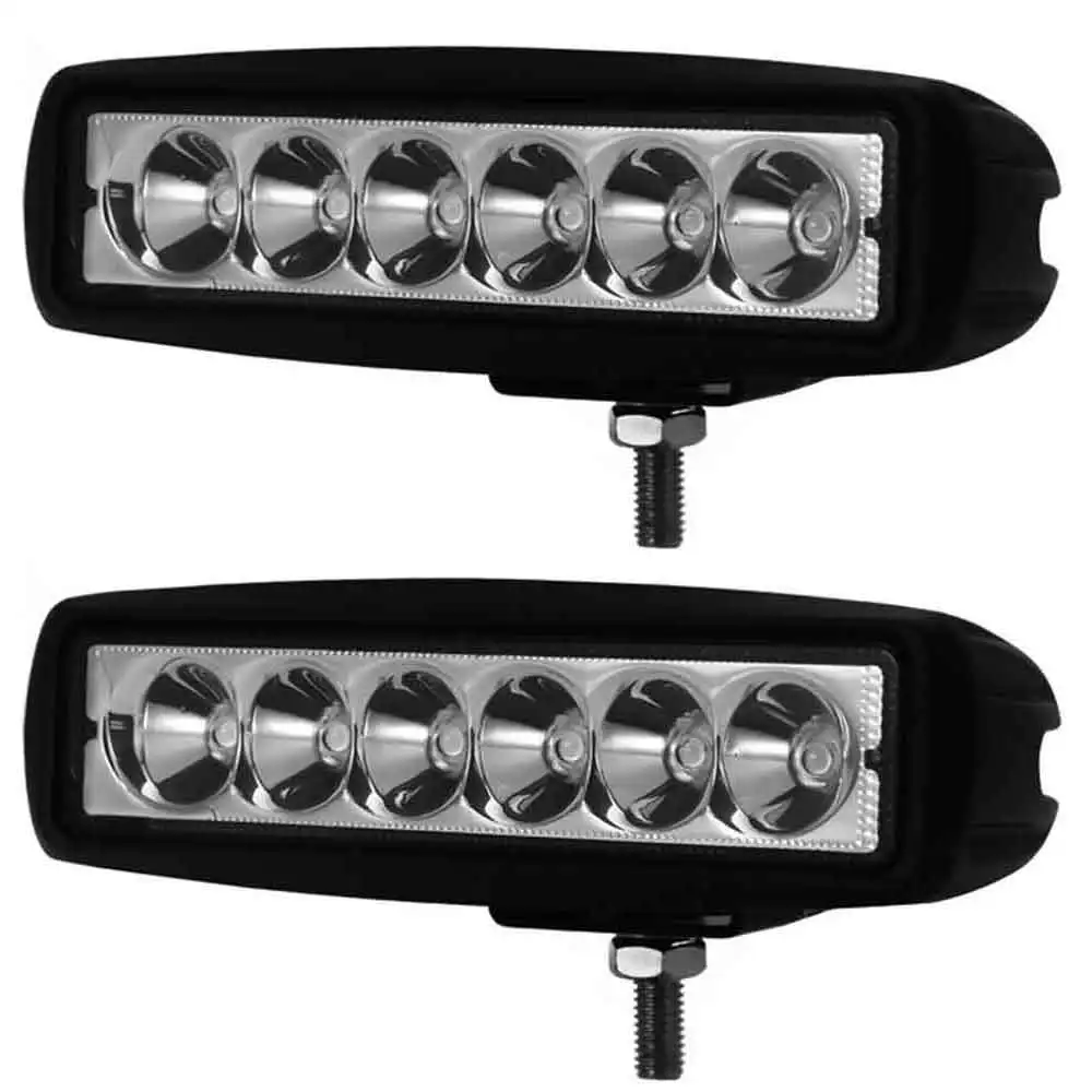 

2 Pcs 18W 10 - 30V Car Spotlight Headlamp 6 LEDs 1800LM 6000K White Light IP68 Waterproof Rugged Durable Emergency Lights