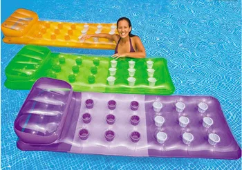 

18 Holes Inflatable Sun Floating Row Adult Floating Water Bed Swimming Air Mattresses Beach Toys Water Sport