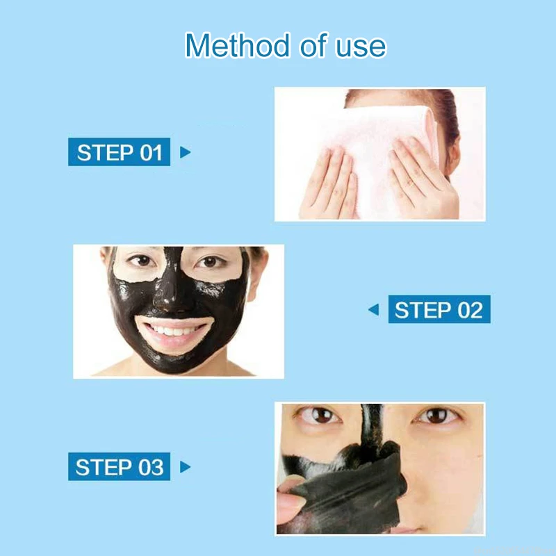 1 шт., маска для удаления черных точек, для ремонта, глубокой очистки, ухода за кожей, очищающая черная Nud Facail, маски для лица TSLM1