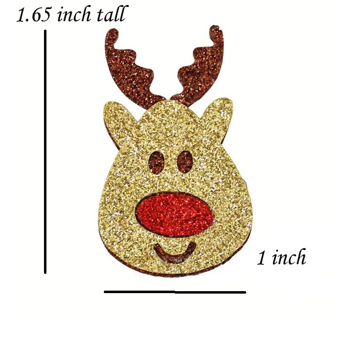 Олень красный нос-Рождественская елка-подарок-колокольчик-Санта Клаус-фетровая аппликация на спине для рождественских украшений