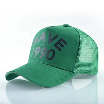 Твердые бейсболка сетчатые головные кепка уборы для мужчин и женщин Открытый бейсболки дышащий спортивный козырек унисекс Мода дальнобойщик кепки - Цвет: Green2