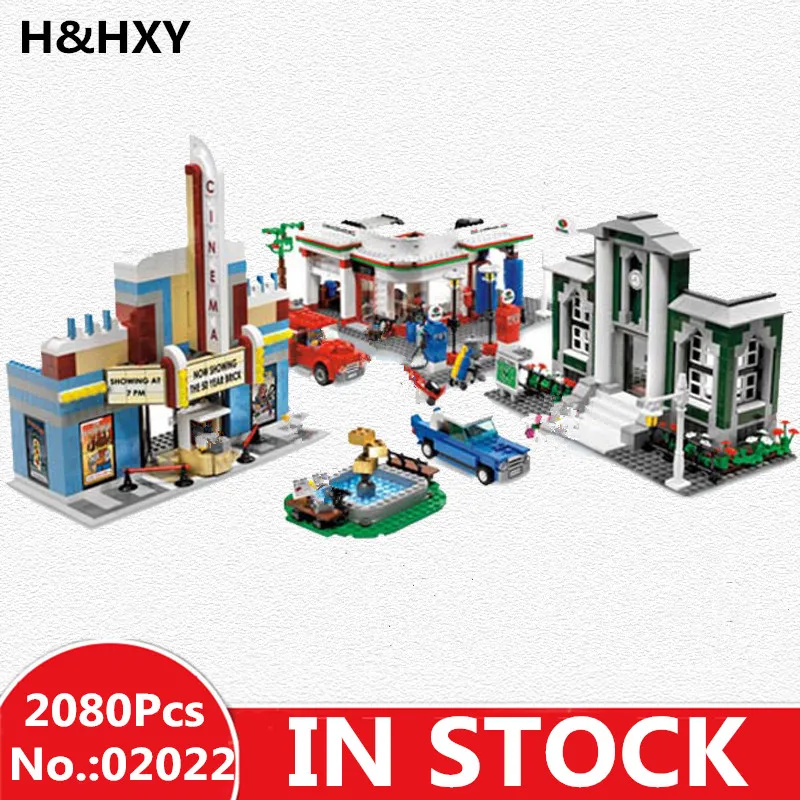 

H&HXY 02022 2080pcs City 50th Anniversary Town Building Blocks Bricks educational Toys for Lepin children Gifts Compatible 10184