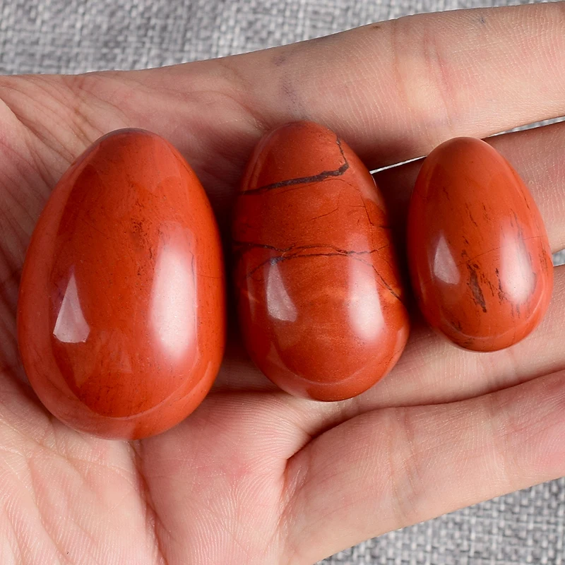 No Hole Undrilled Natural Red Jasper Yoni Egg Pelvic Kegel Exercise Jade Egg Tightening Vaginal Muscle BenWa Ball