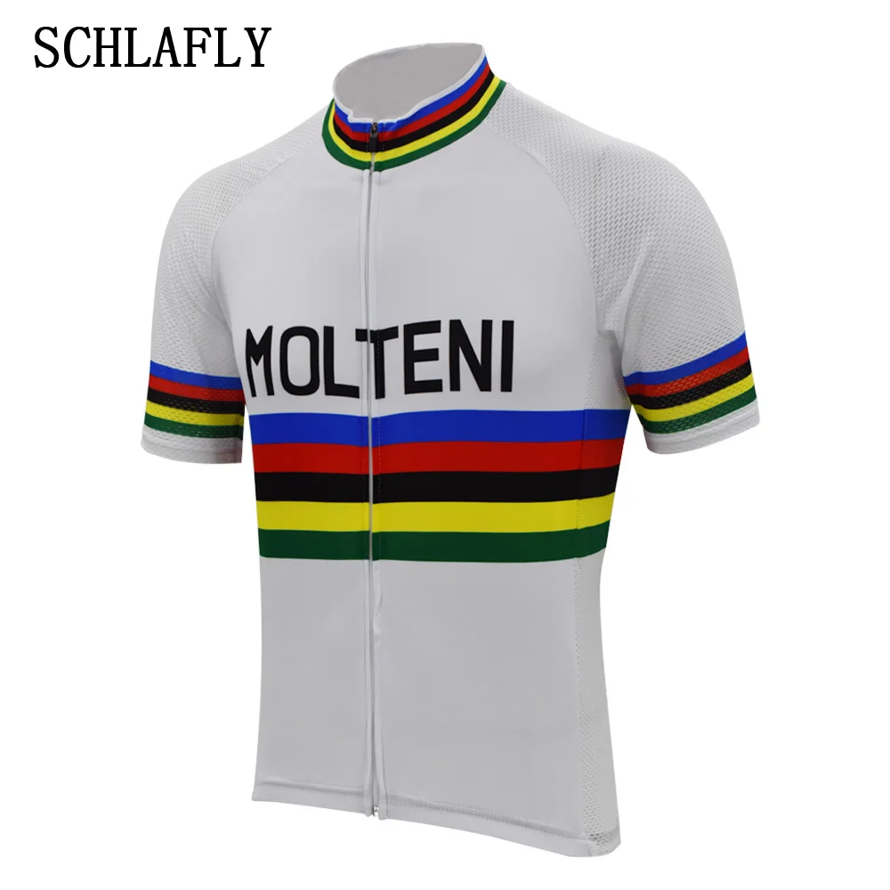 

champion retro molteni cycling jerseys summer short sleeve bike wear jersey road jersey cycling clothing schlafly cycling top