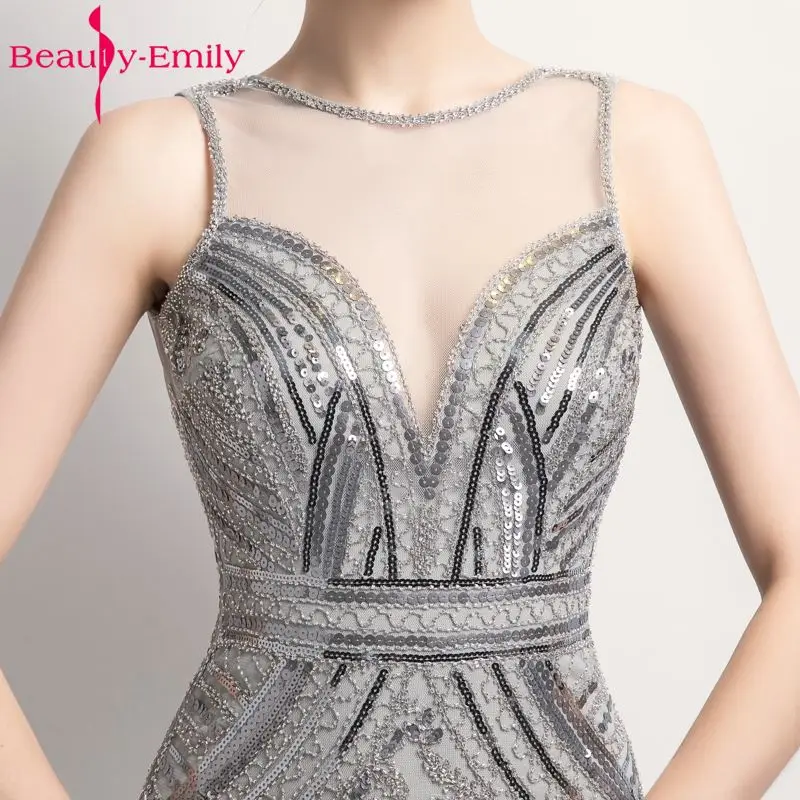 Beauty Emily Sequins Beading Evening Dresses Mermaid Long Formal Prom Party Dresses 2018 New Style Beauty Emily Sequins Beading Evening Dresses Mermaid Long Formal Prom Party Dresses 2018 New Style