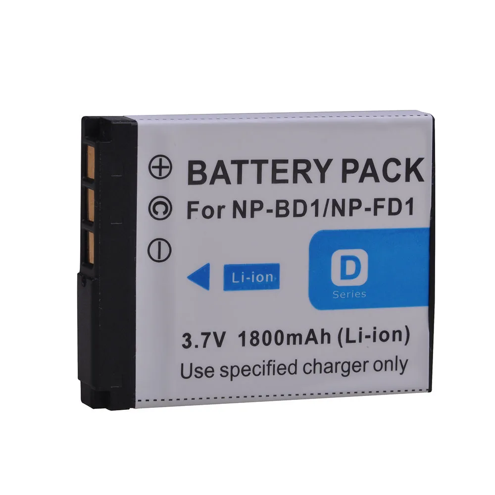1 Pz Powertrust 1800 Mah Np-Bd1 Np-Fd1 Np Bd1 Np Fd1 Bd1 Fd1 Batteria Per Sony T300 Tx1 T900 T700 T500 T200 T77 T900 T90 T70 T2