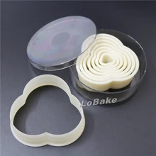 7 шт./компл.) Плоский край в форме цветка высокого качества нейлон пластиковая упаковка для печенья резак для теста Пластиковая форма для торт вильтон инструменты для украшения